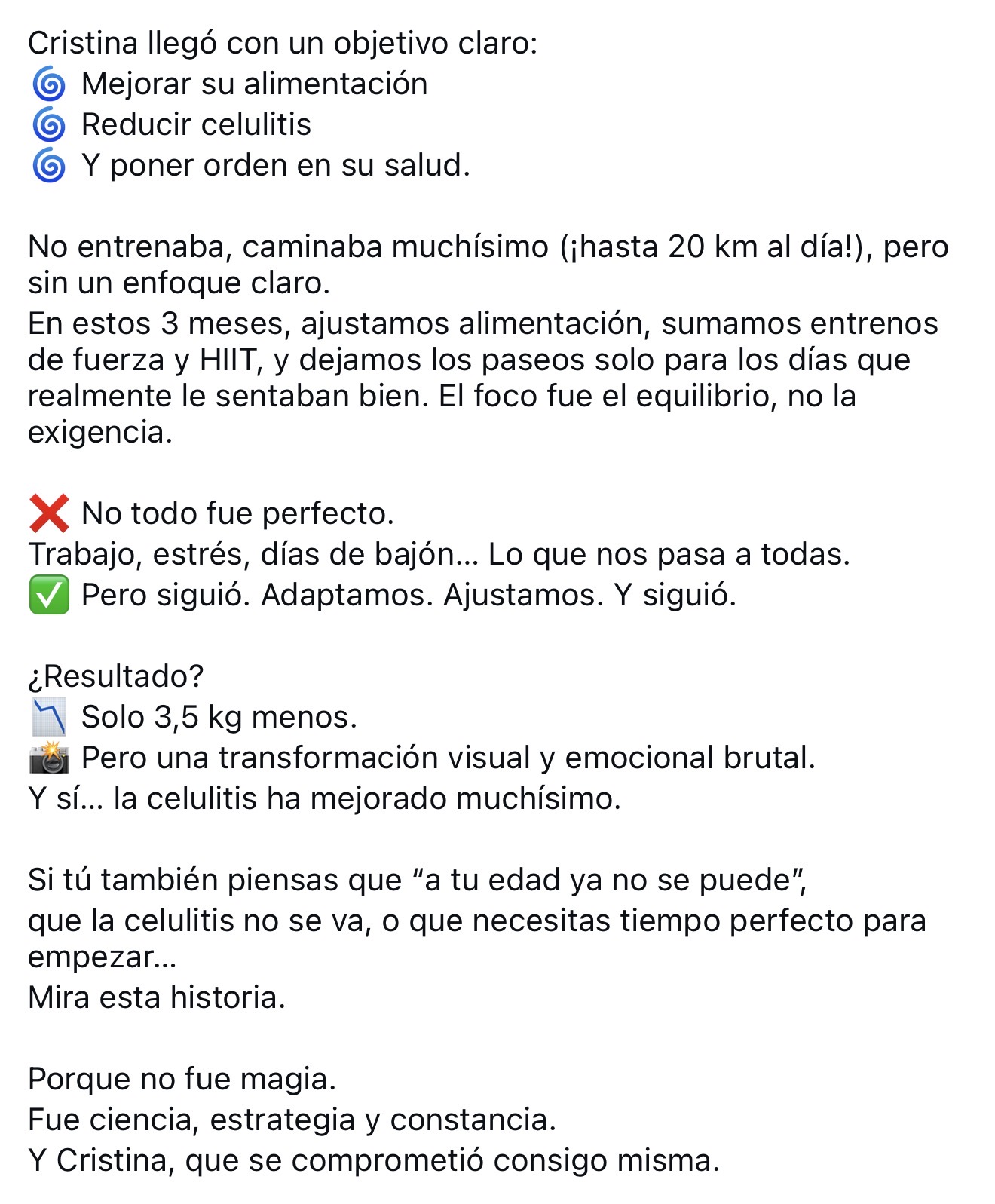 Foto de Cristina — caso del Método B.A.S.E.
